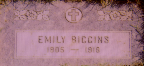 Emily Biggins 1905-1918