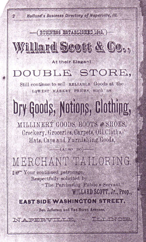 Willard Scott Ad, 1886