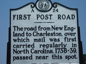 First Post Road marker