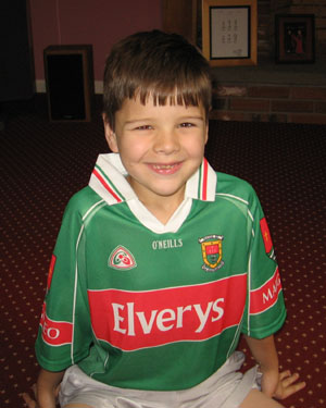 Daniel in Mayo G.A.A. football shirt