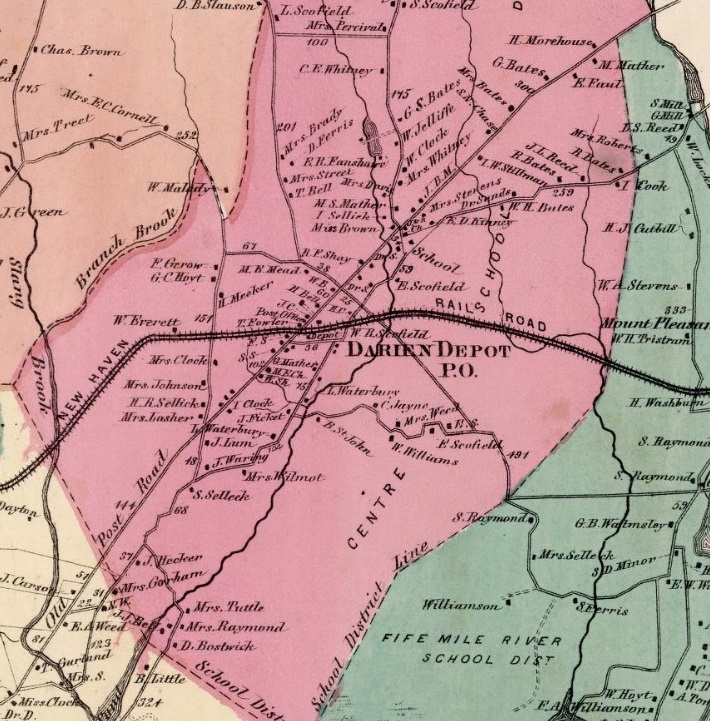 1867 Darien Map