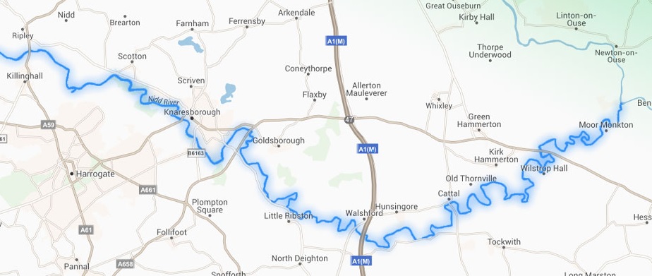 River Nidd map